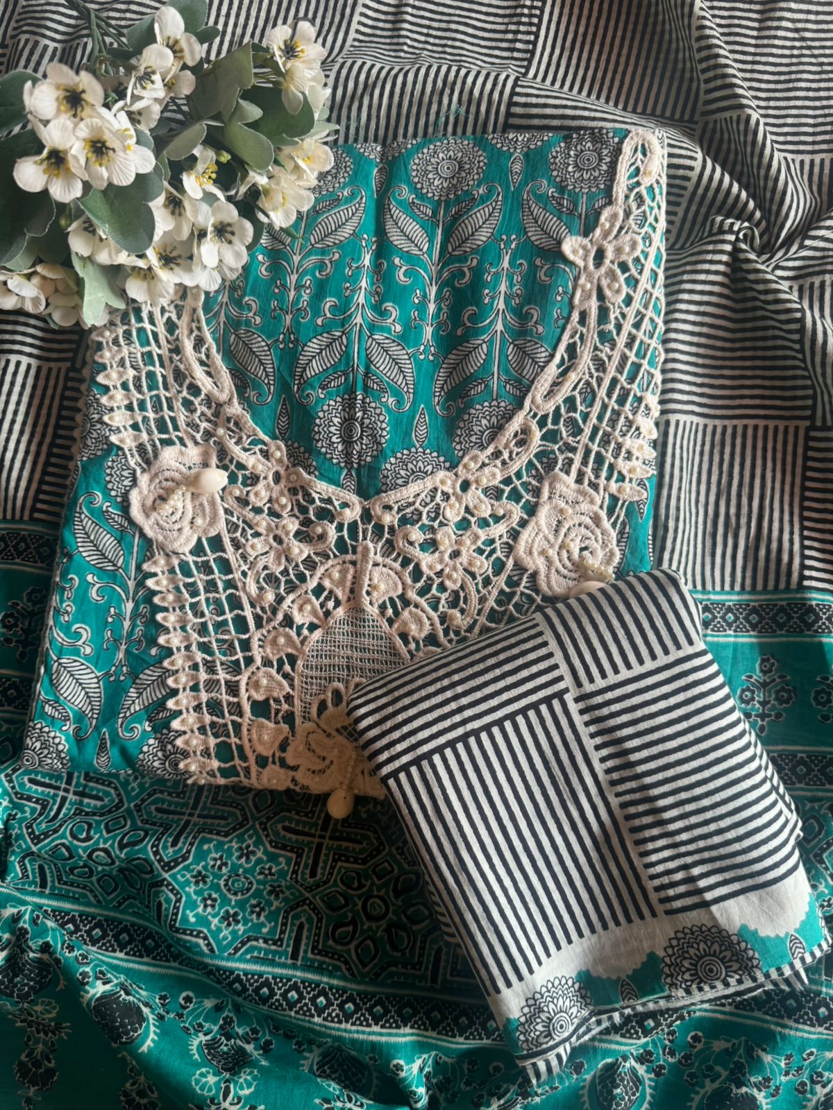 Pure cotton Collections with ajrakh printing