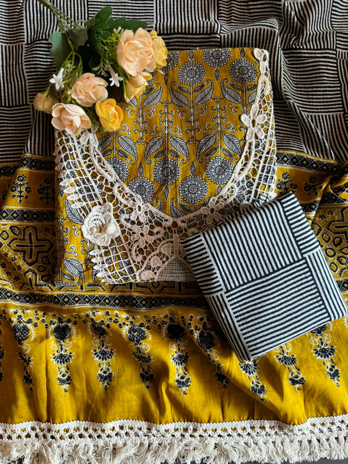 Pure cotton Collections with ajrakh printing