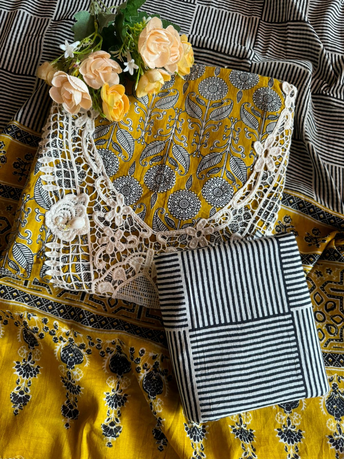 Pure cotton Collections with ajrakh printing