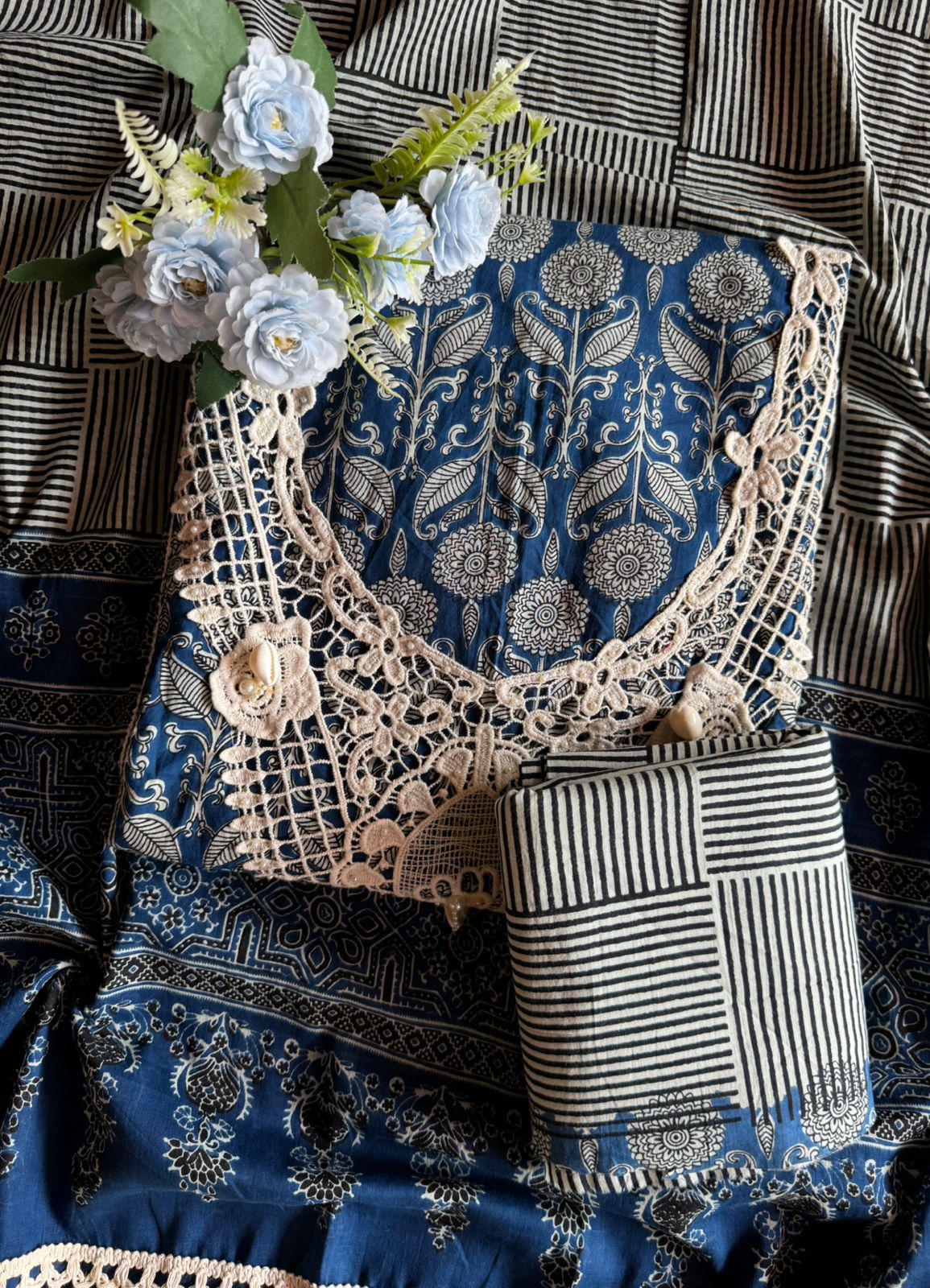 Pure cotton Collections with ajrakh printing