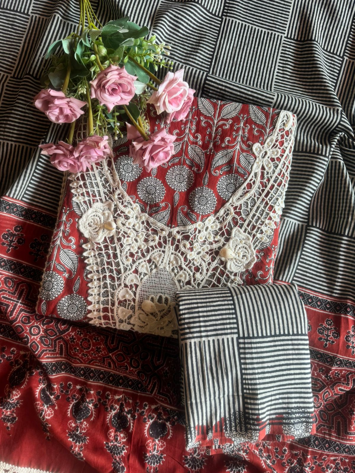 Pure cotton Collections with ajrakh printing