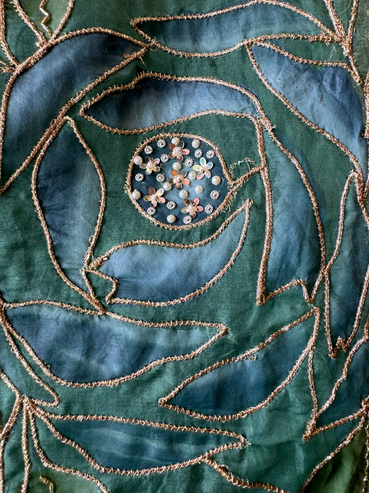 Pure organza Unstitched Suits with Handpainted concept and gotta kinari laces