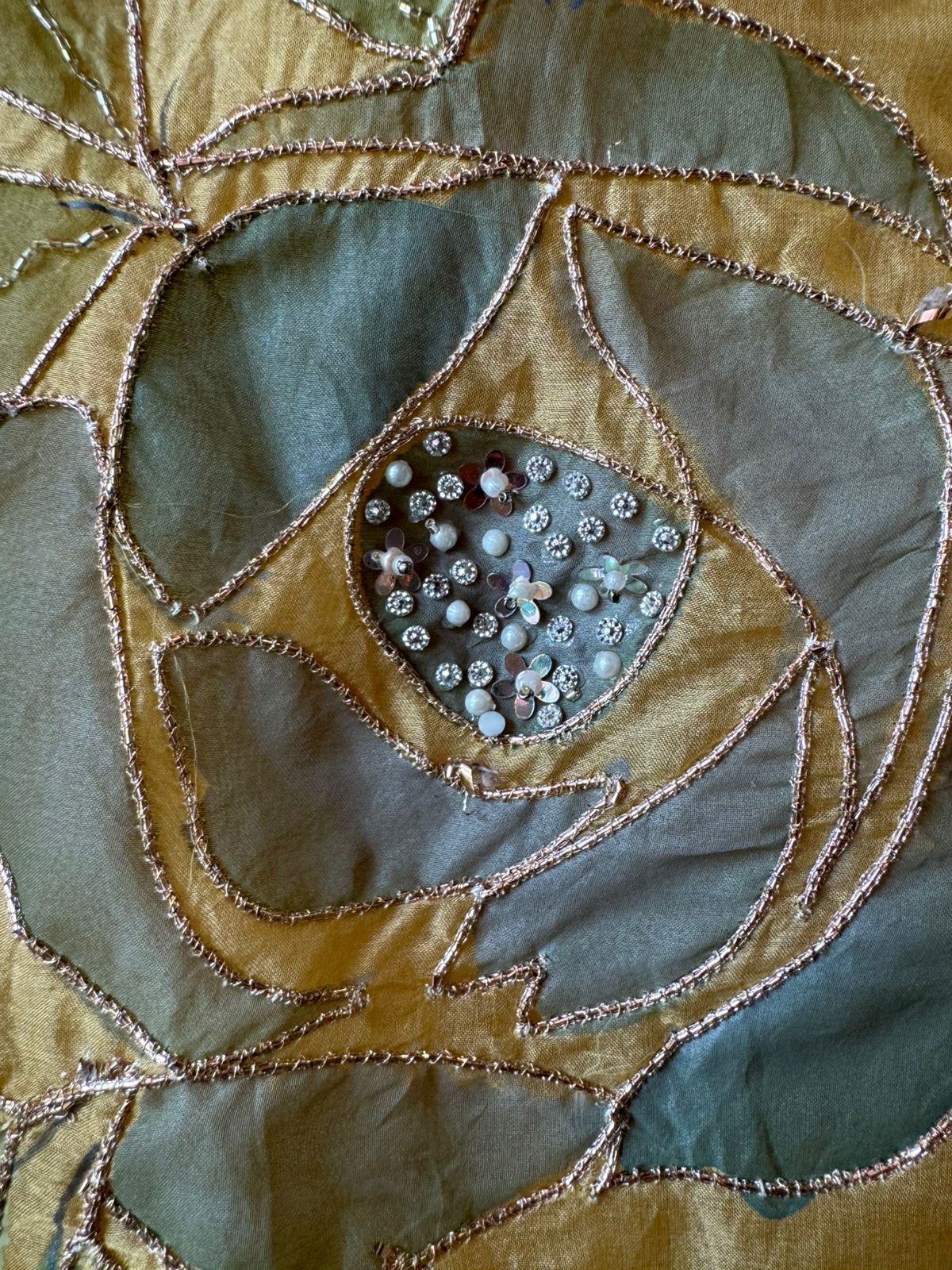 Pure organza Unstitched Suits with Handpainted concept and gotta kinari laces