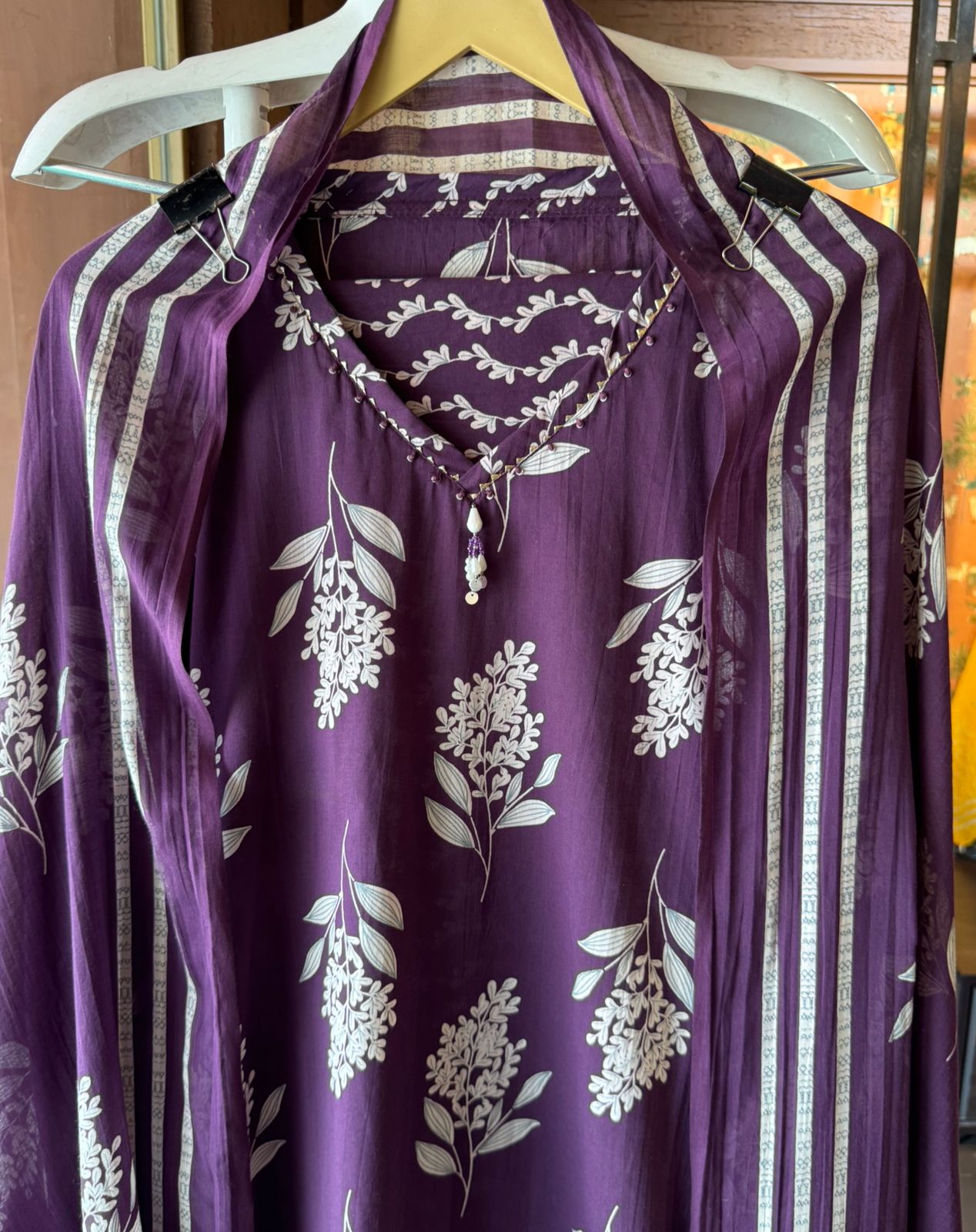 Cotton Unstitched Shirt digital printed