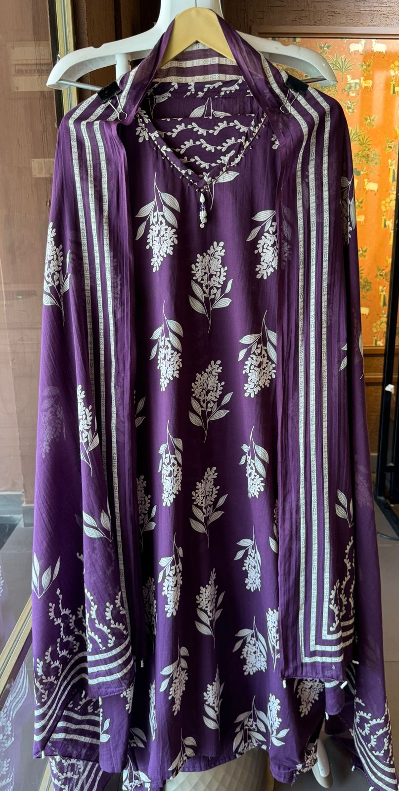 Cotton Unstitched Shirt digital printed