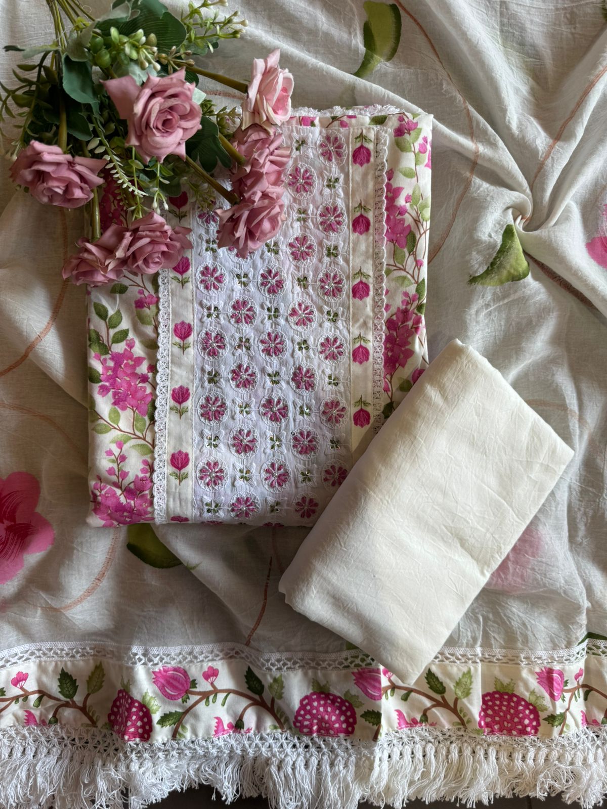 Pure cotton floral digital printed Unstitched Shirt