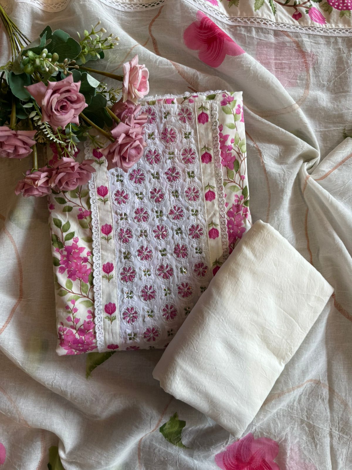 Pure cotton floral digital printed Unstitched Shirt