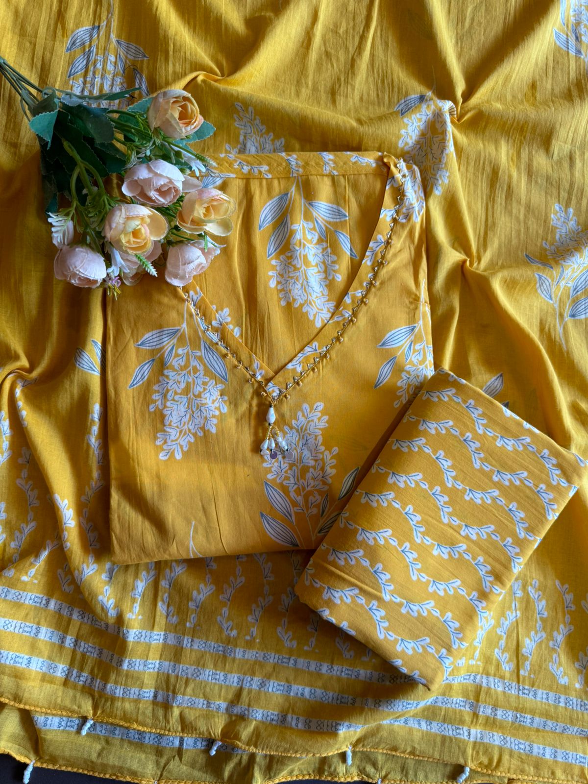 Cotton Unstitched Shirt digital printed