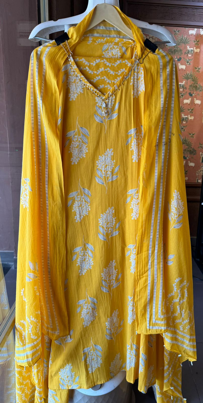 Cotton Unstitched Shirt digital printed