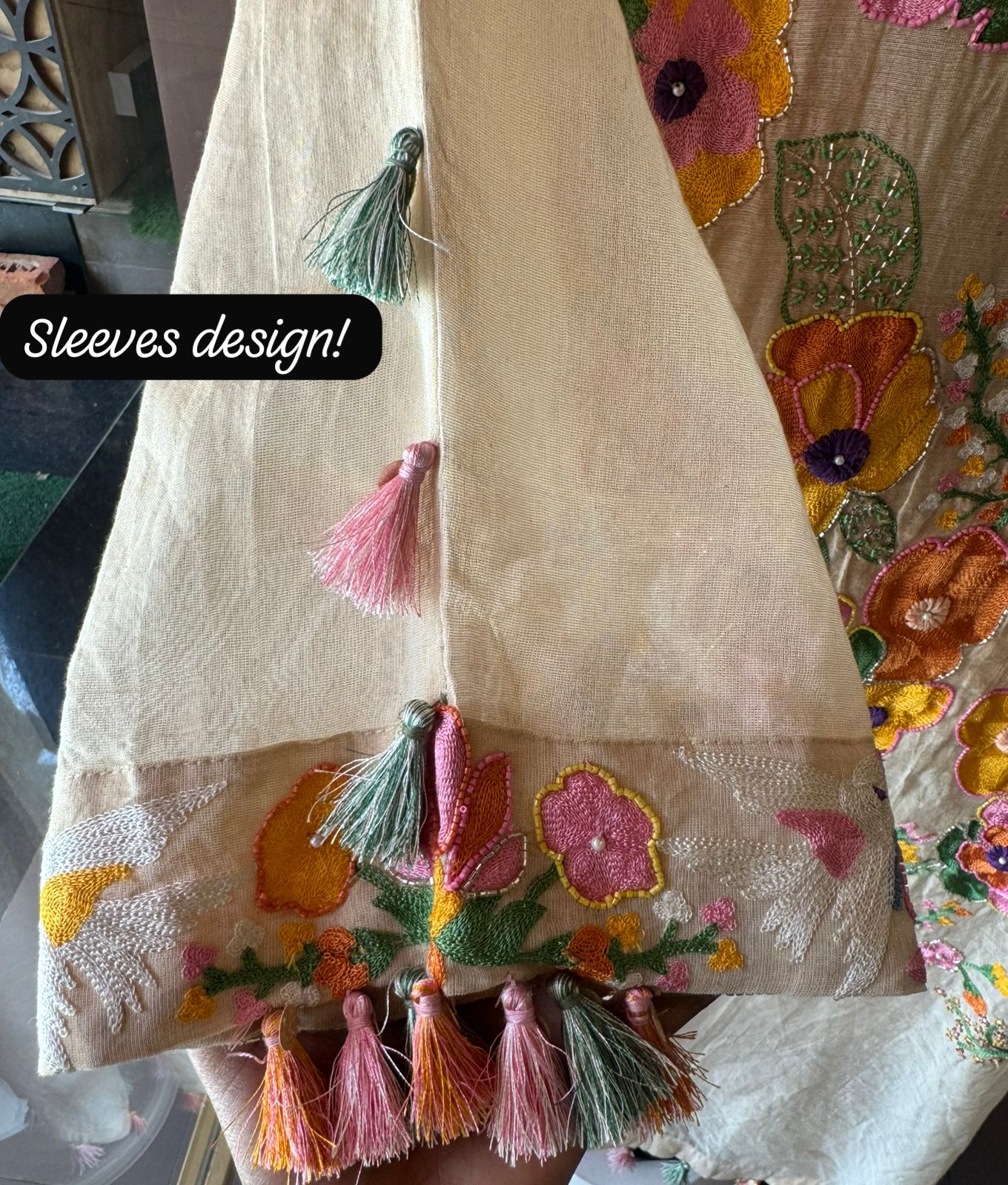 Pure Mul shimmer chanderi stitched kurta