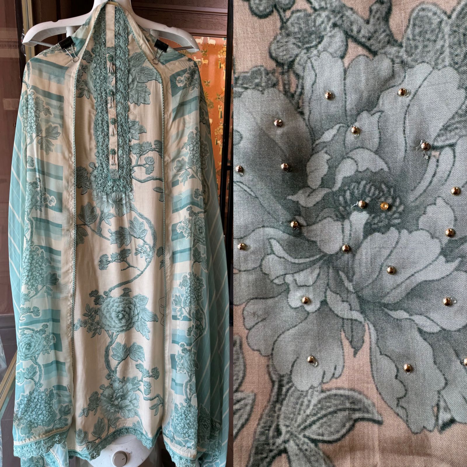 Pure Muslin Digital printed Shirt