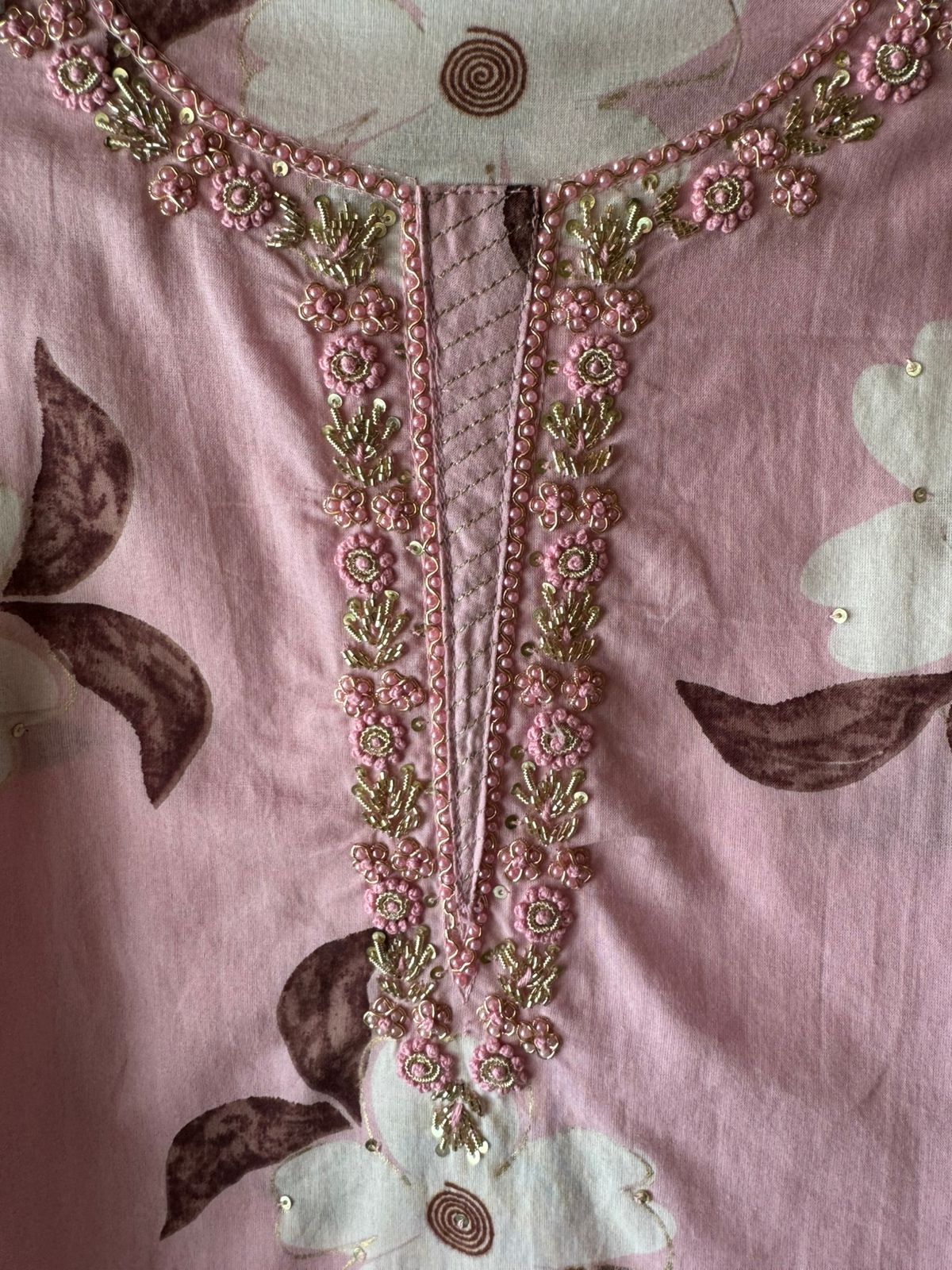 Floral digital printed unstitched cotton Suit