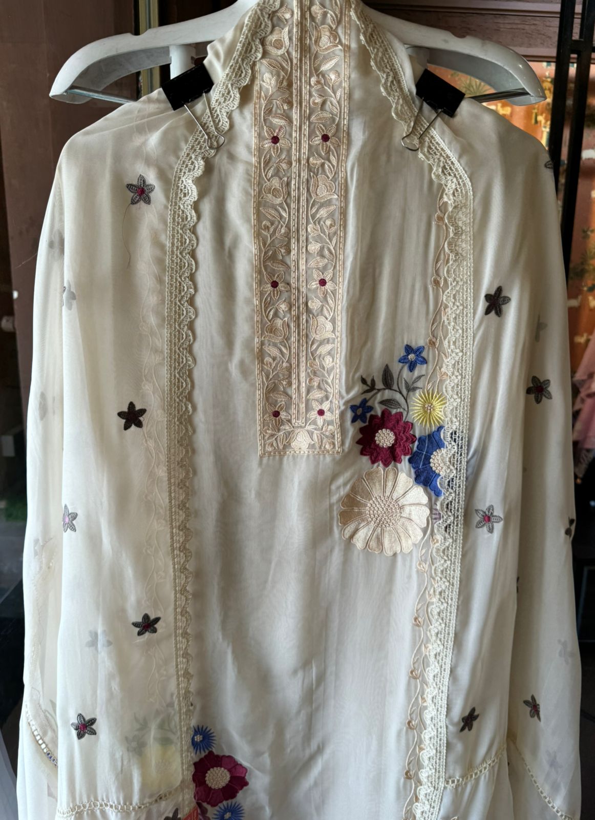 Soft organza Unstitched Shirt