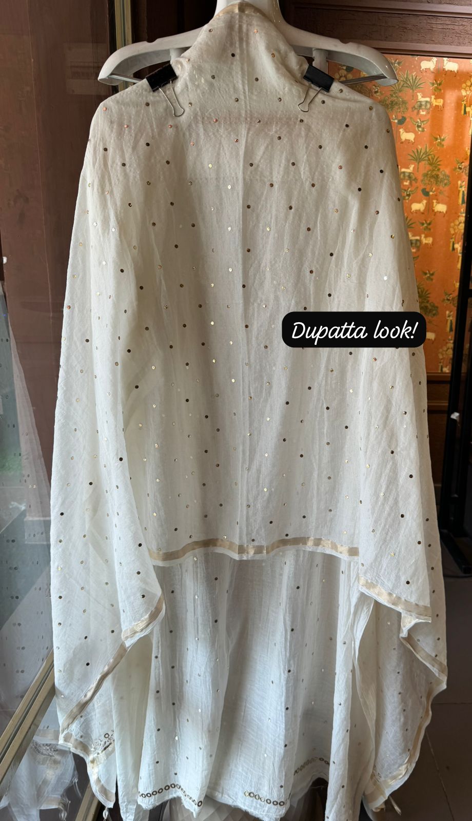 Pure Mul chanderi Two Piece set of shirt and dupatta