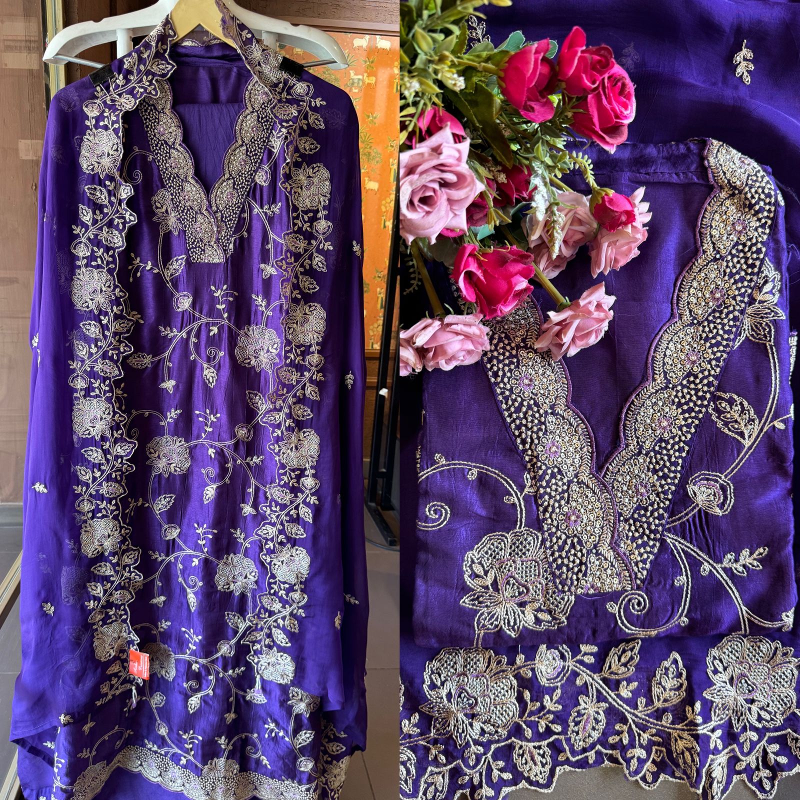 Show our new embroidered Silk Collection