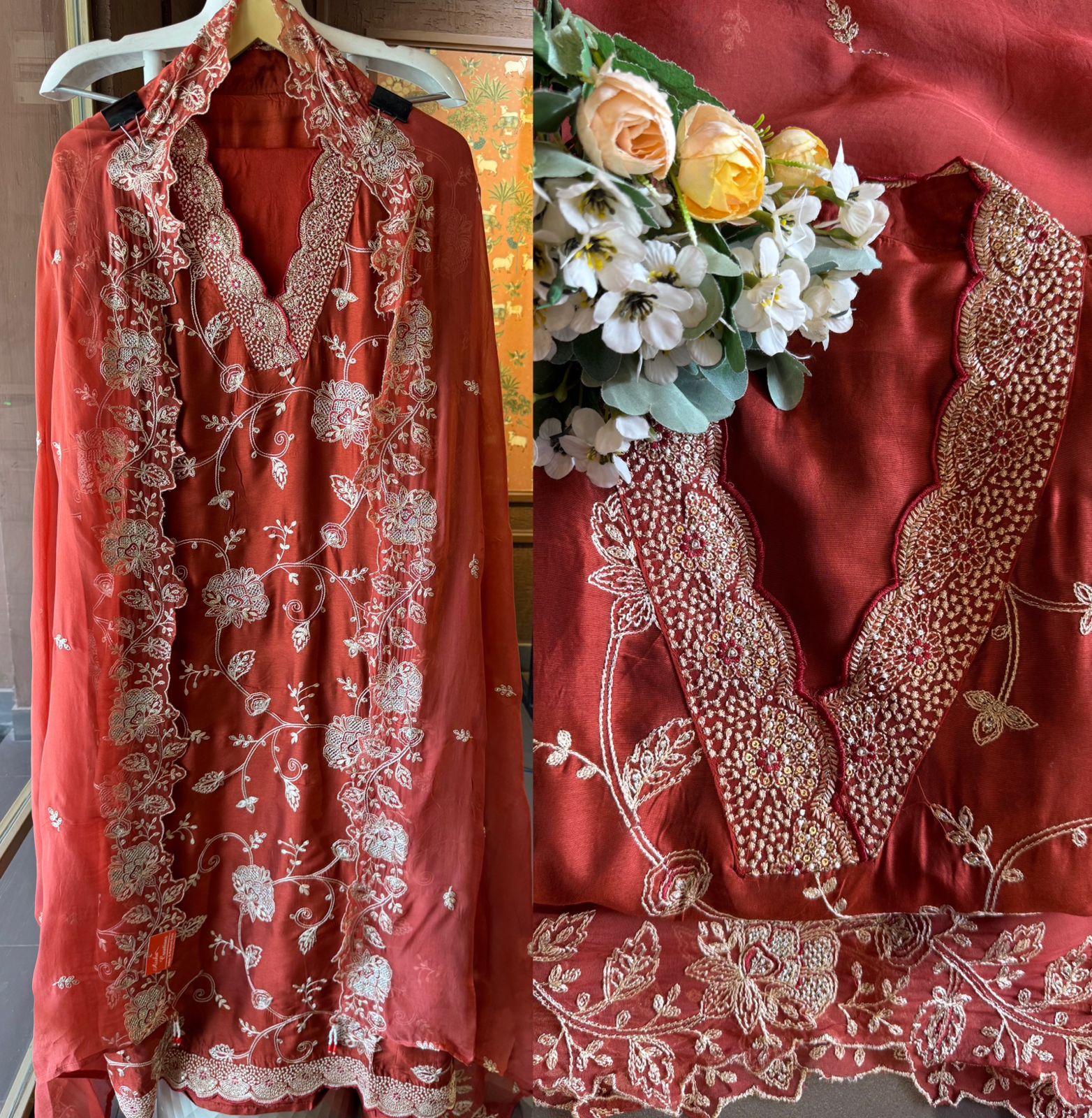 Show our new embroidered Silk Collection