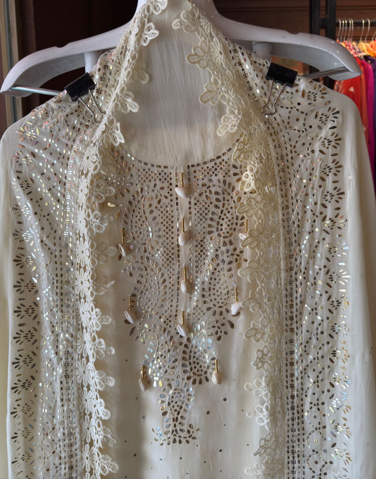 Soft organza unstitched shirt