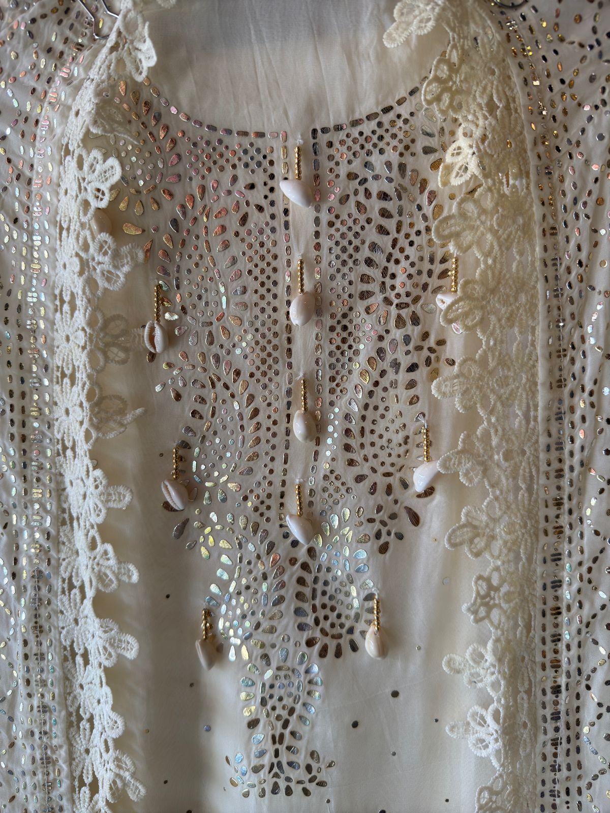 Soft organza unstitched shirt