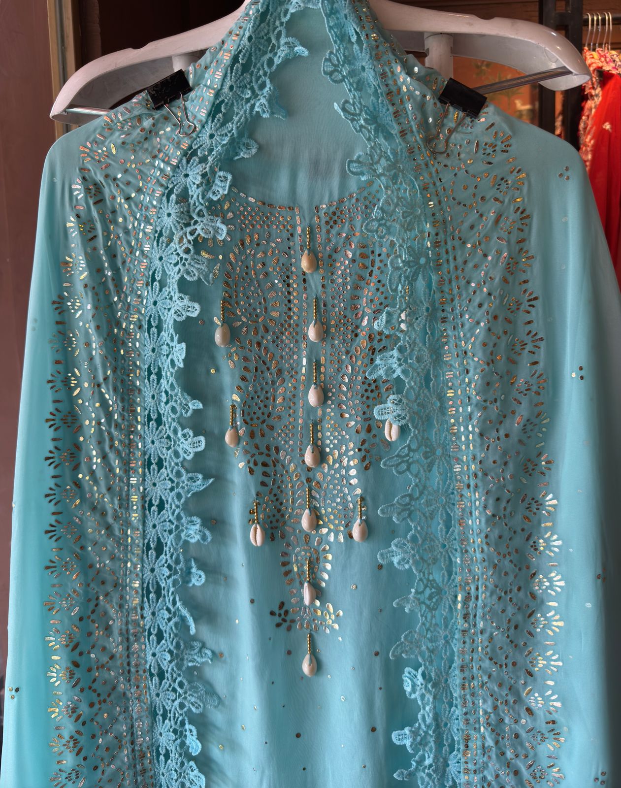 Soft organza unstitched shirt