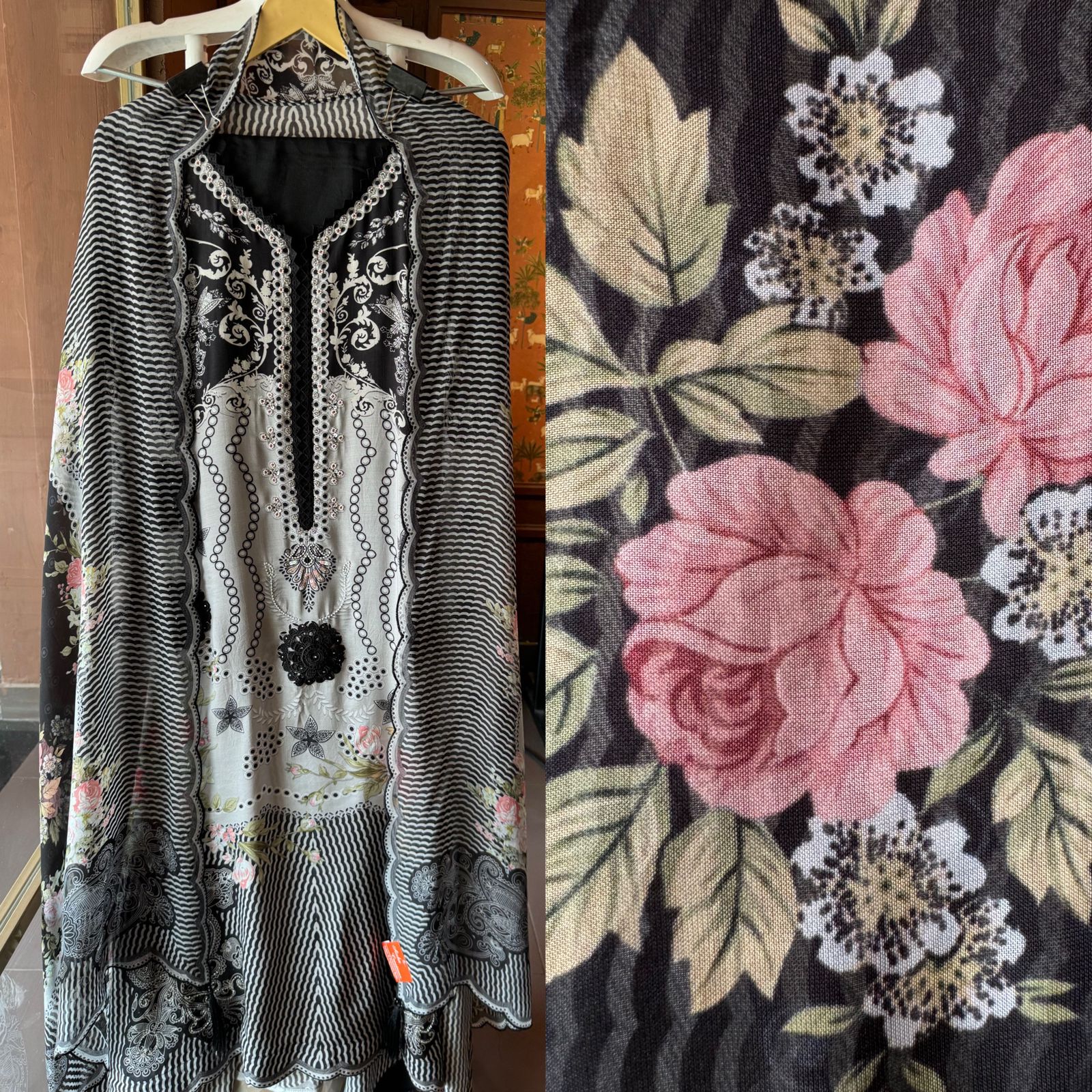 Pure muslin Digital printed Shirt