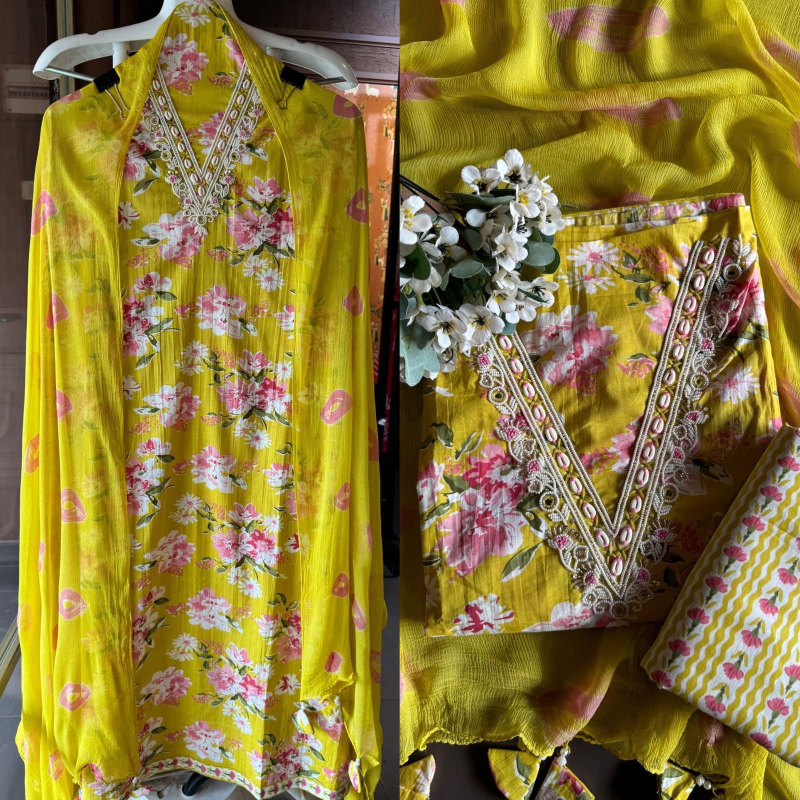 Beautiful Cotton Unstitched Suit