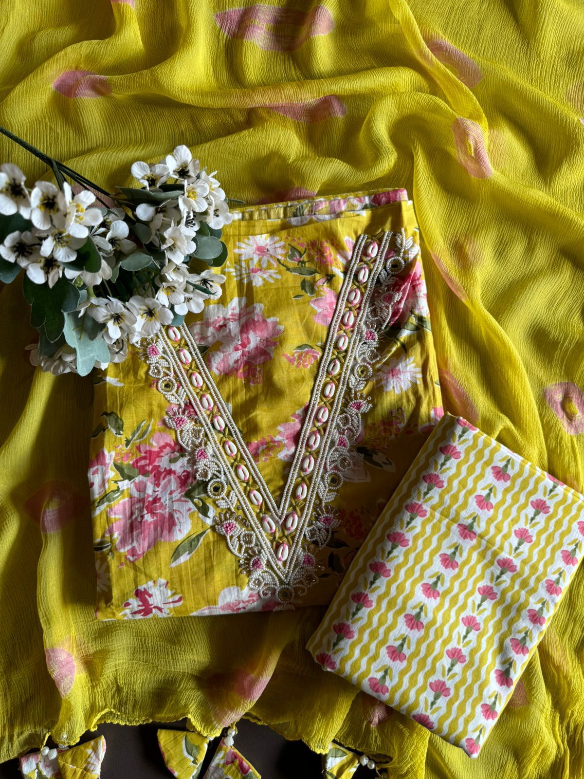 Beautiful Cotton Unstitched Suit