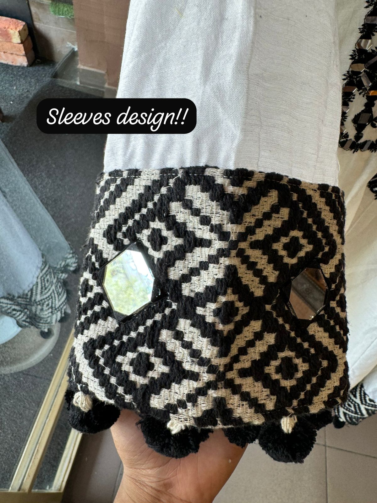 Pure soft silk chanderi shirt  With thread embroidered neckline