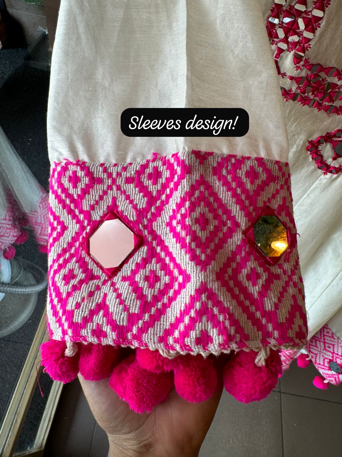 Pure soft silk chanderi shirt  With thread embroidered neckline