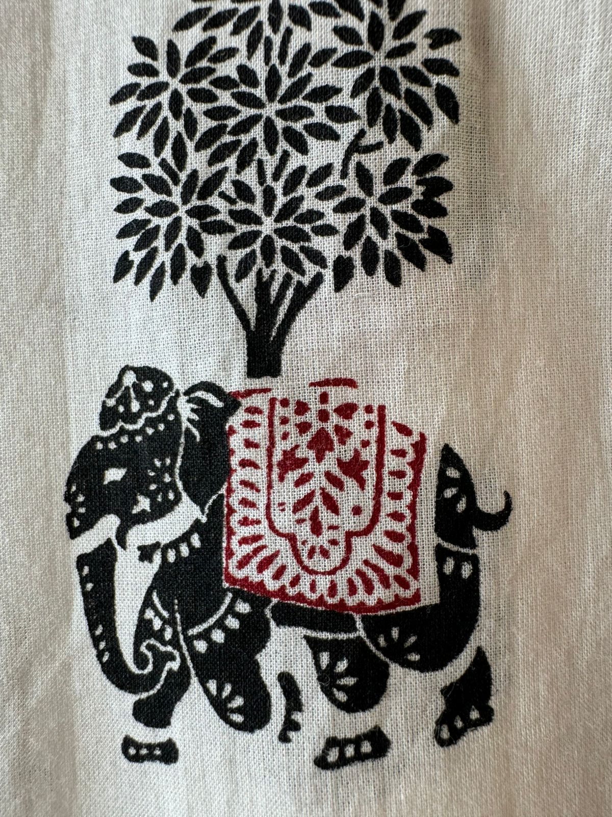 Beautiful Cotton Unstitched Suit With Block printing done