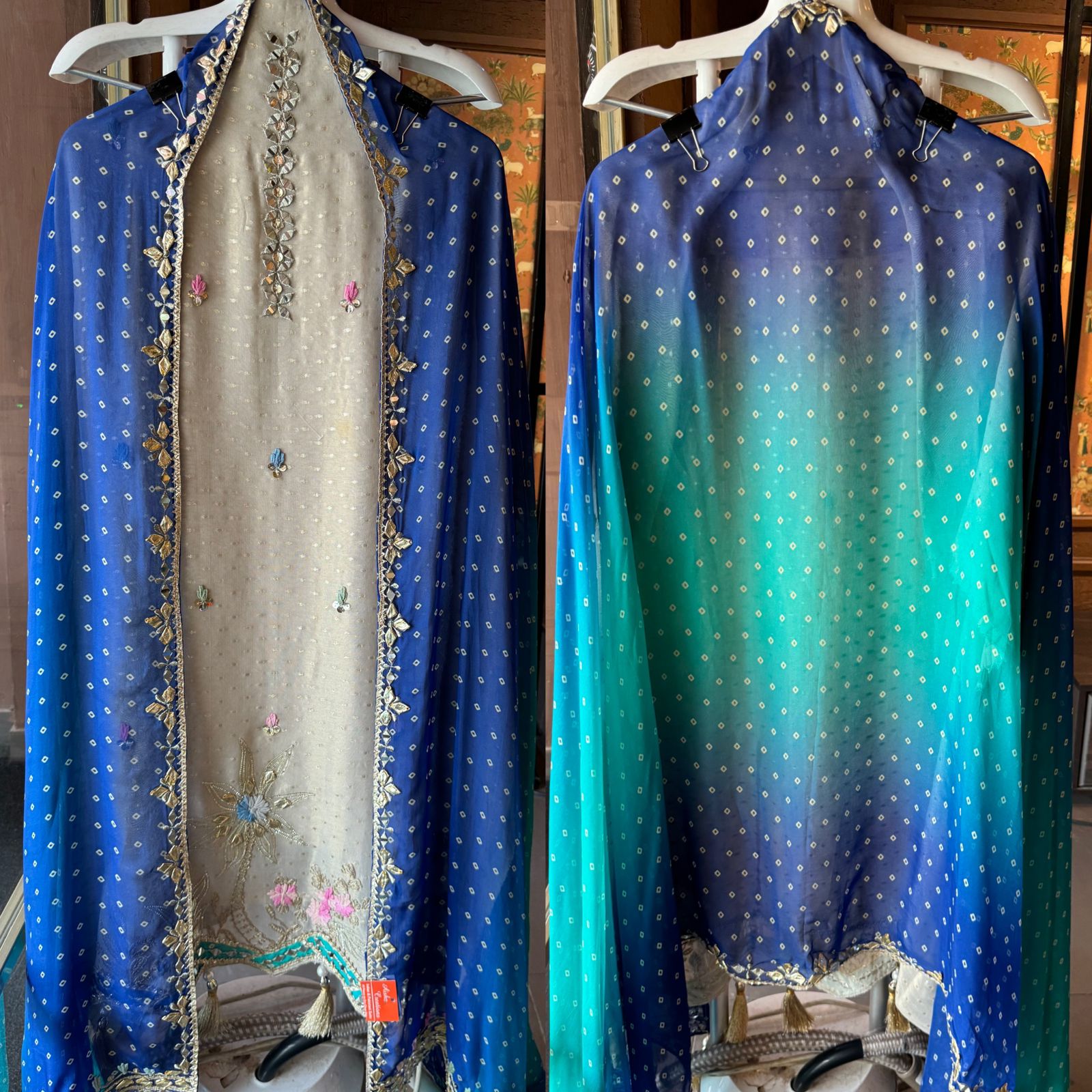 Pure tissue Unstitched Bootiedaar shirt , Ivory in colour