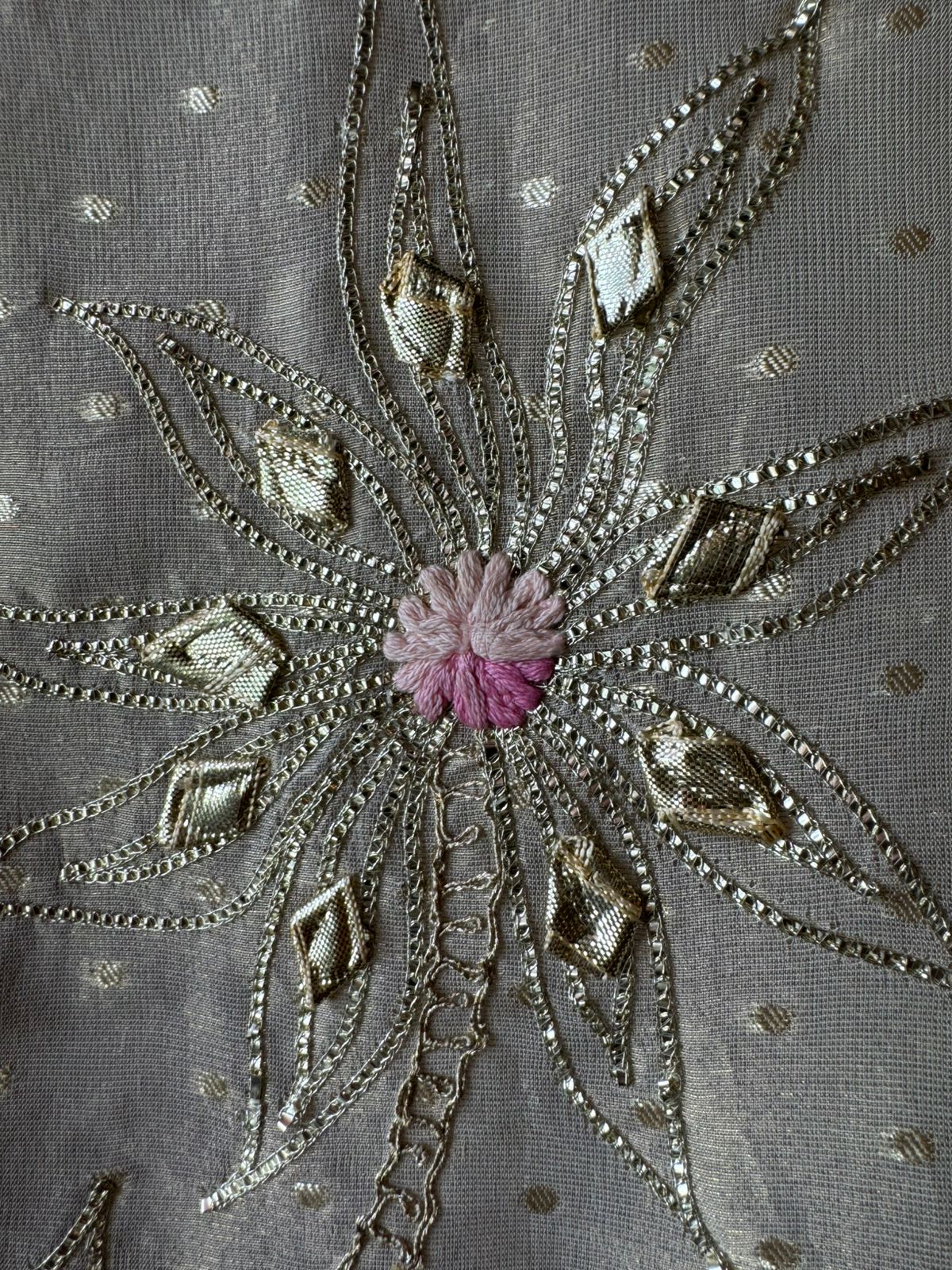 Pure tissue Unstitched Bootiedaar shirt , Ivory in colour