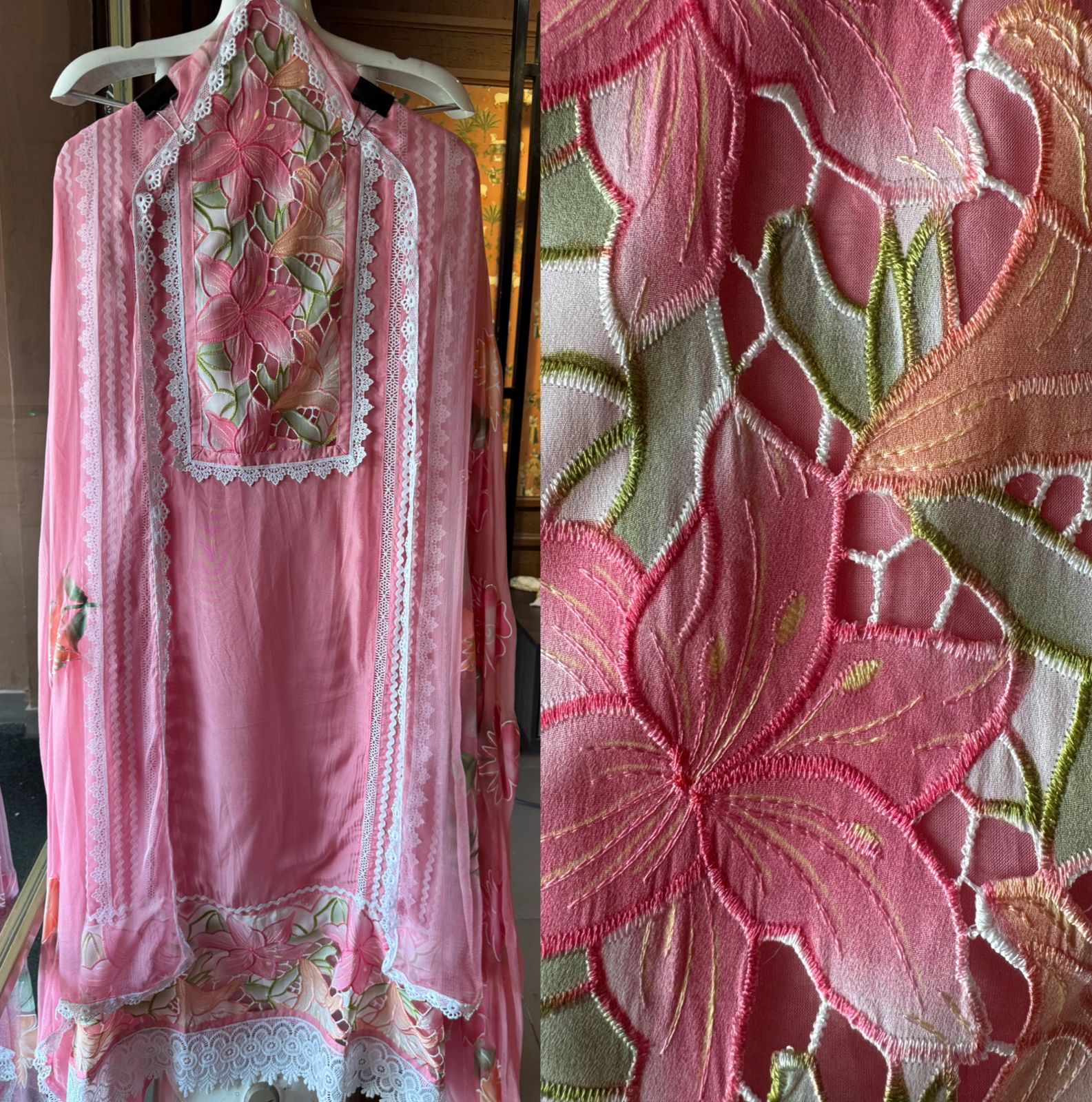 Pure soft organza  unstitched Suit Very nice and summerish concept