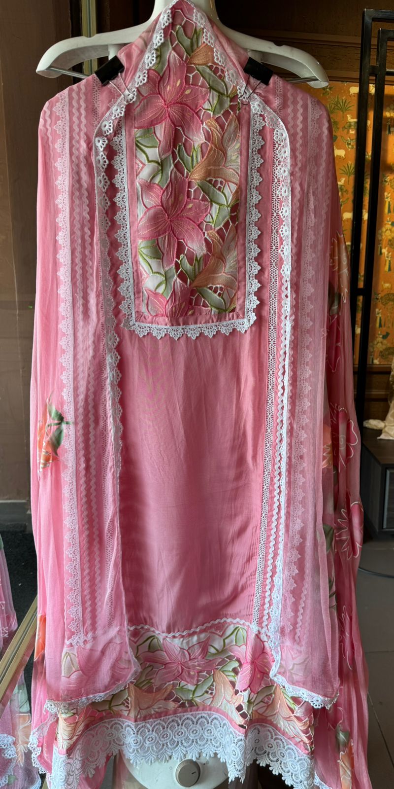 Pure soft organza  unstitched Suit Very nice and summerish concept