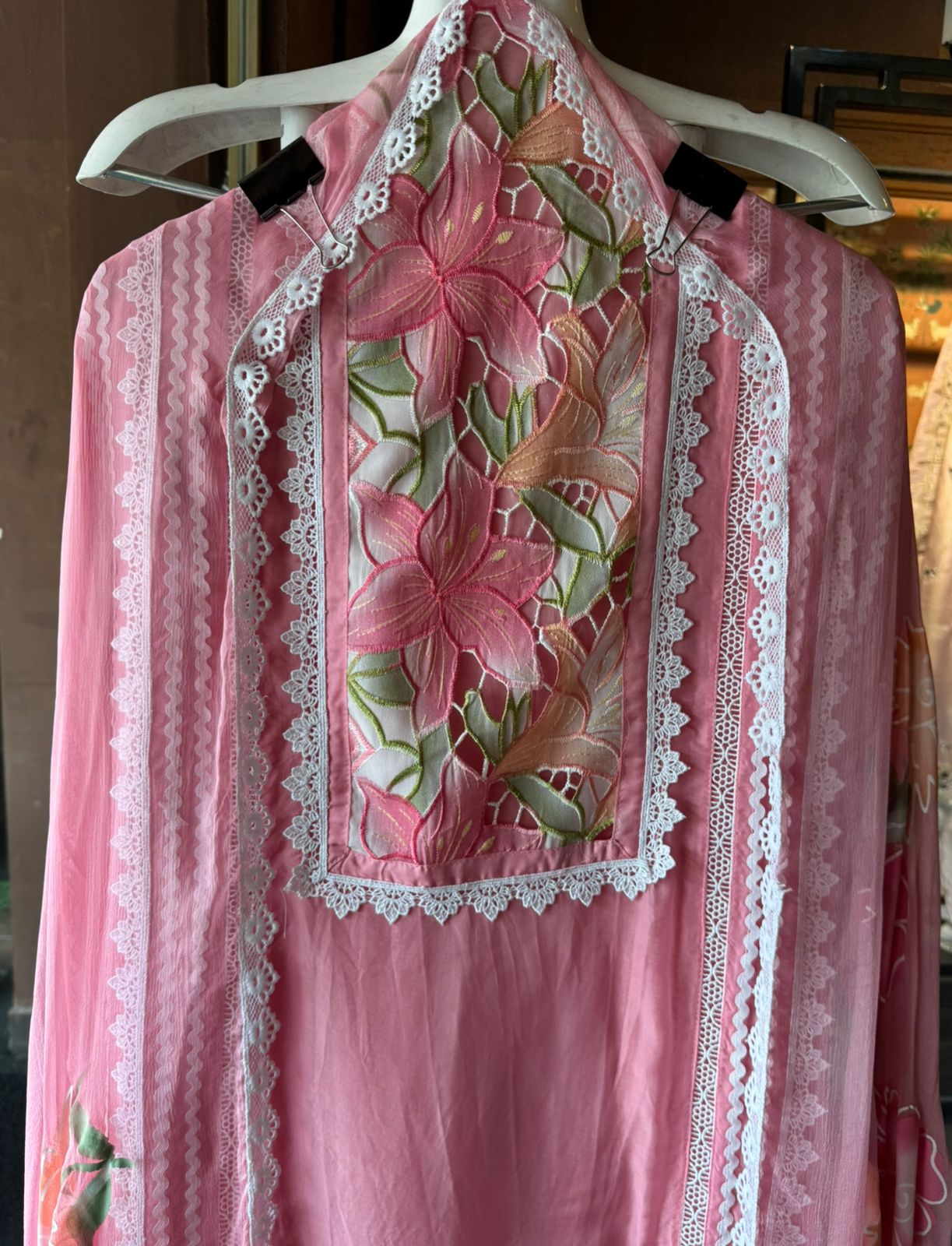 Pure soft organza  unstitched Suit Very nice and summerish concept