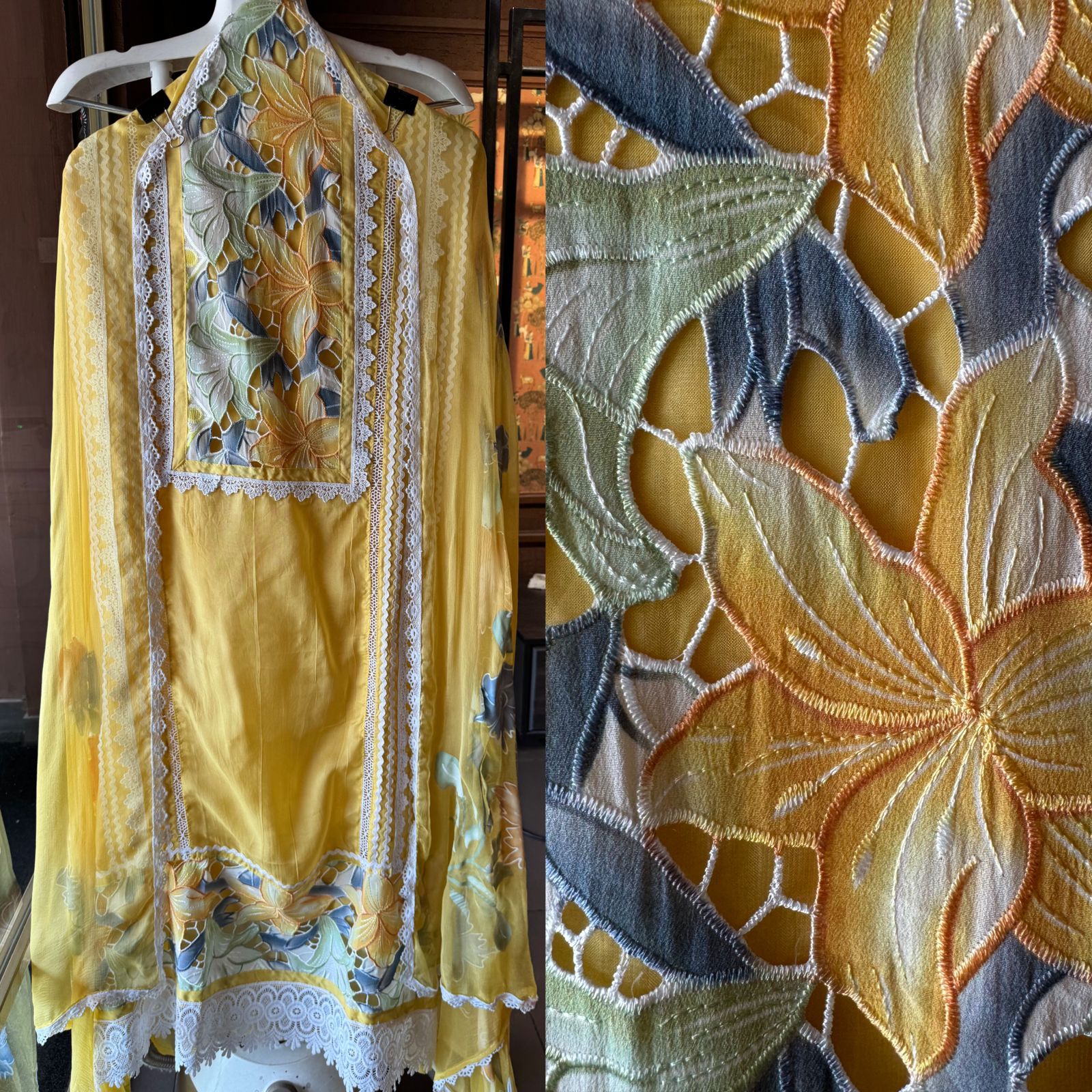 Pure soft organza  unstitched Suit Very nice and summerish concept