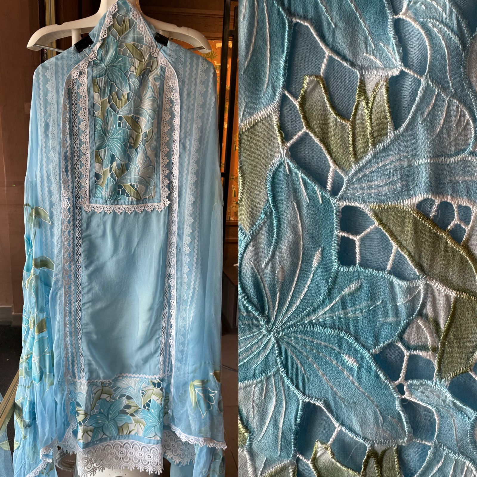 Pure soft organza  unstitched Suit Very nice and summerish concept