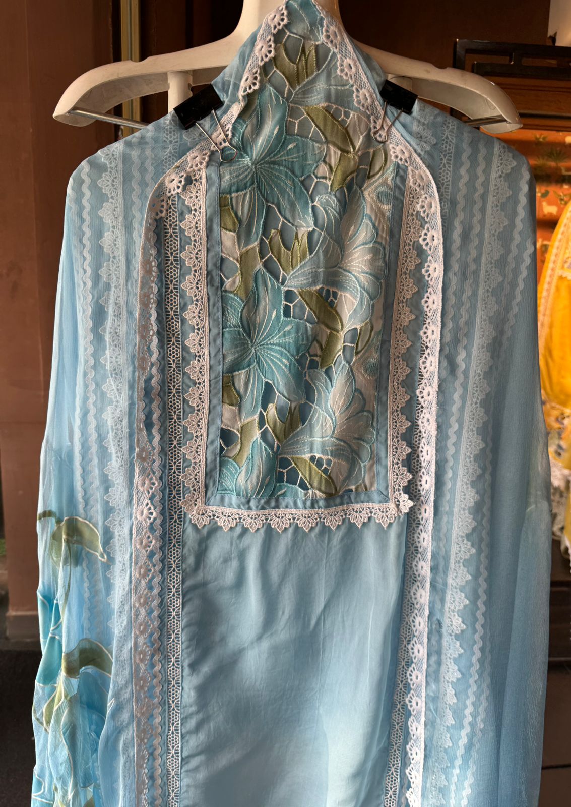 Pure soft organza  unstitched Suit Very nice and summerish concept