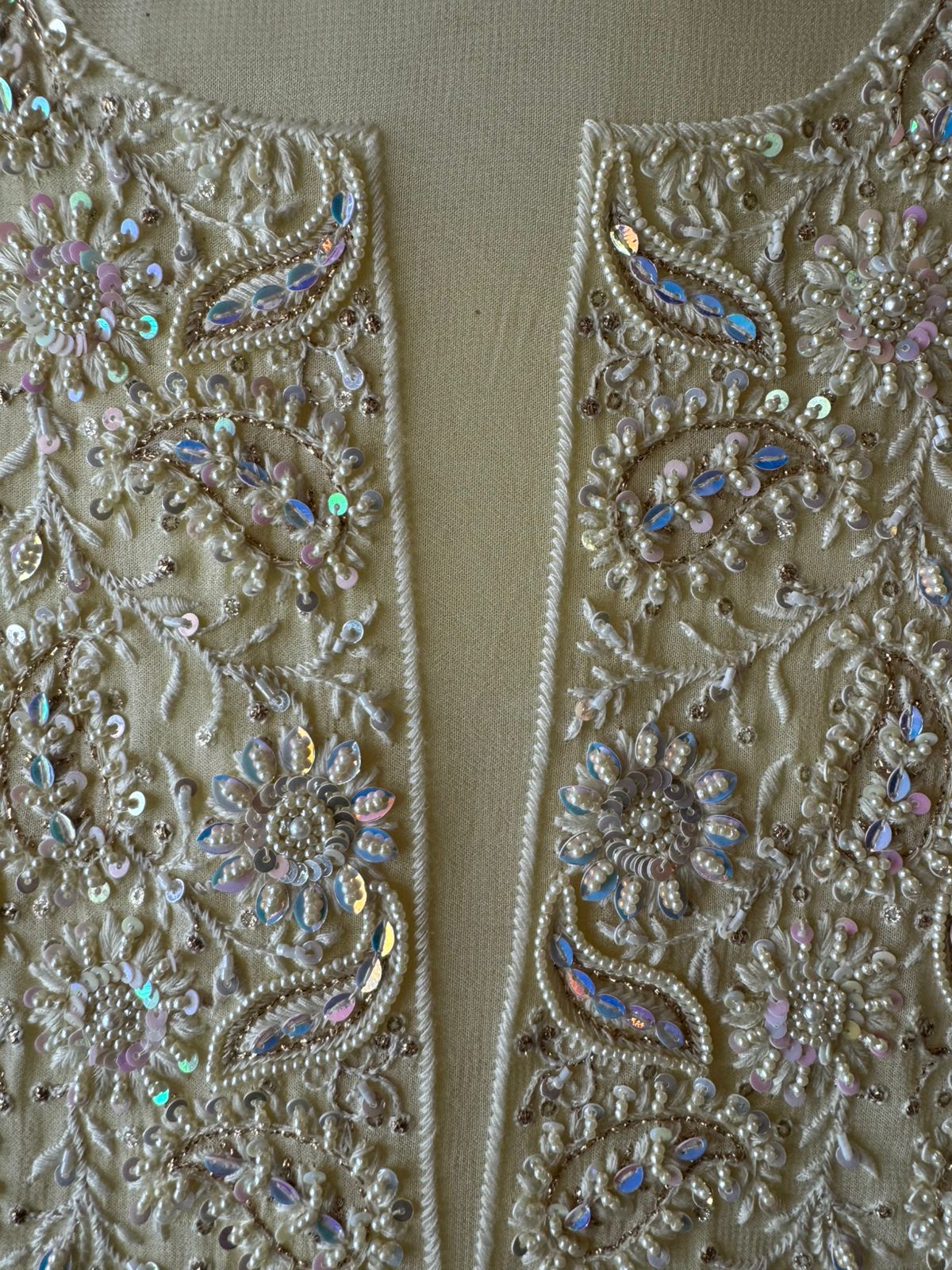 Pure georgette Unstitched shirt with very beautiful and intricate embroidered