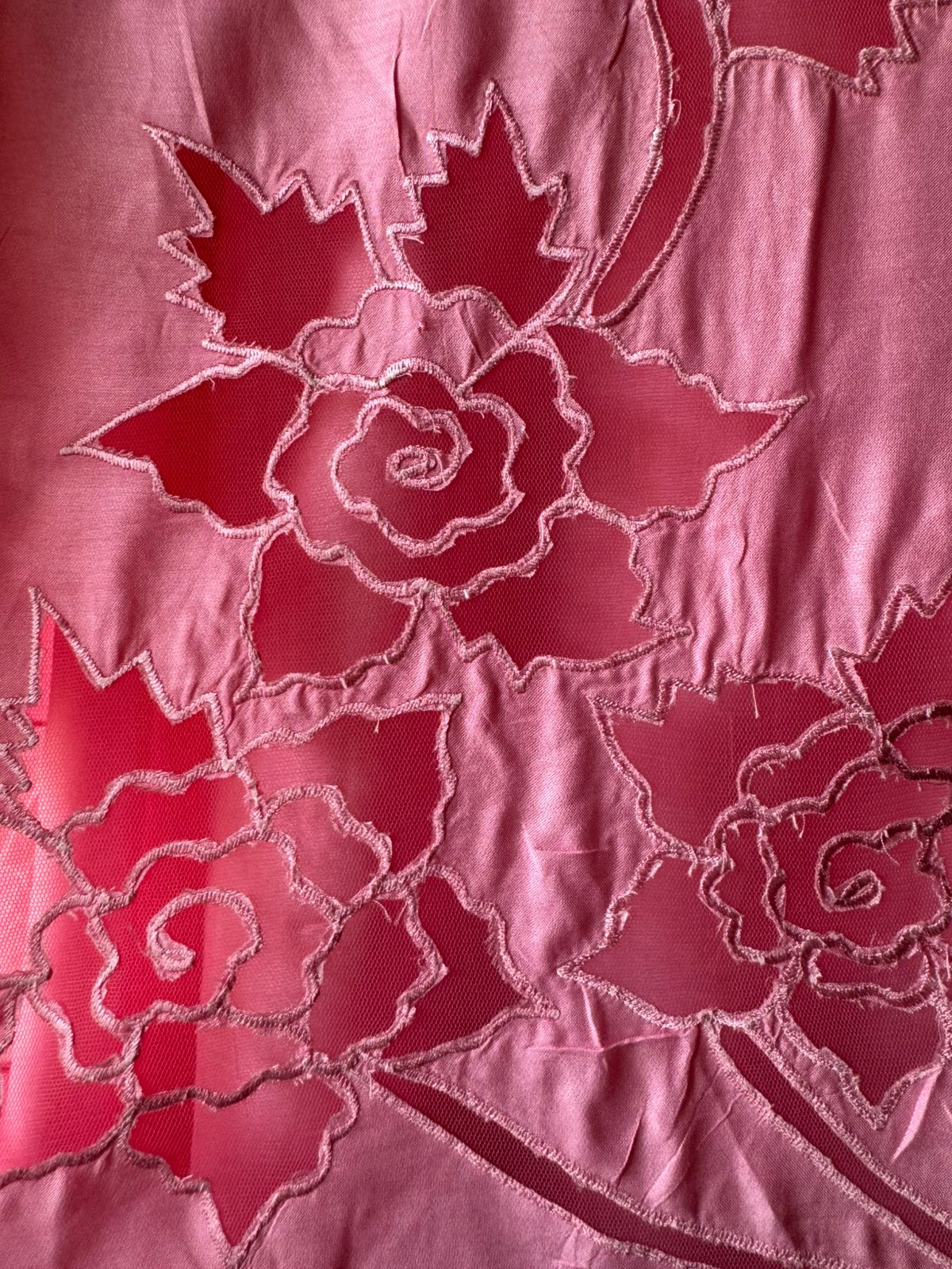 Pure Mul Mul soft cotton muslin unstitched Kurta with Appliqué work