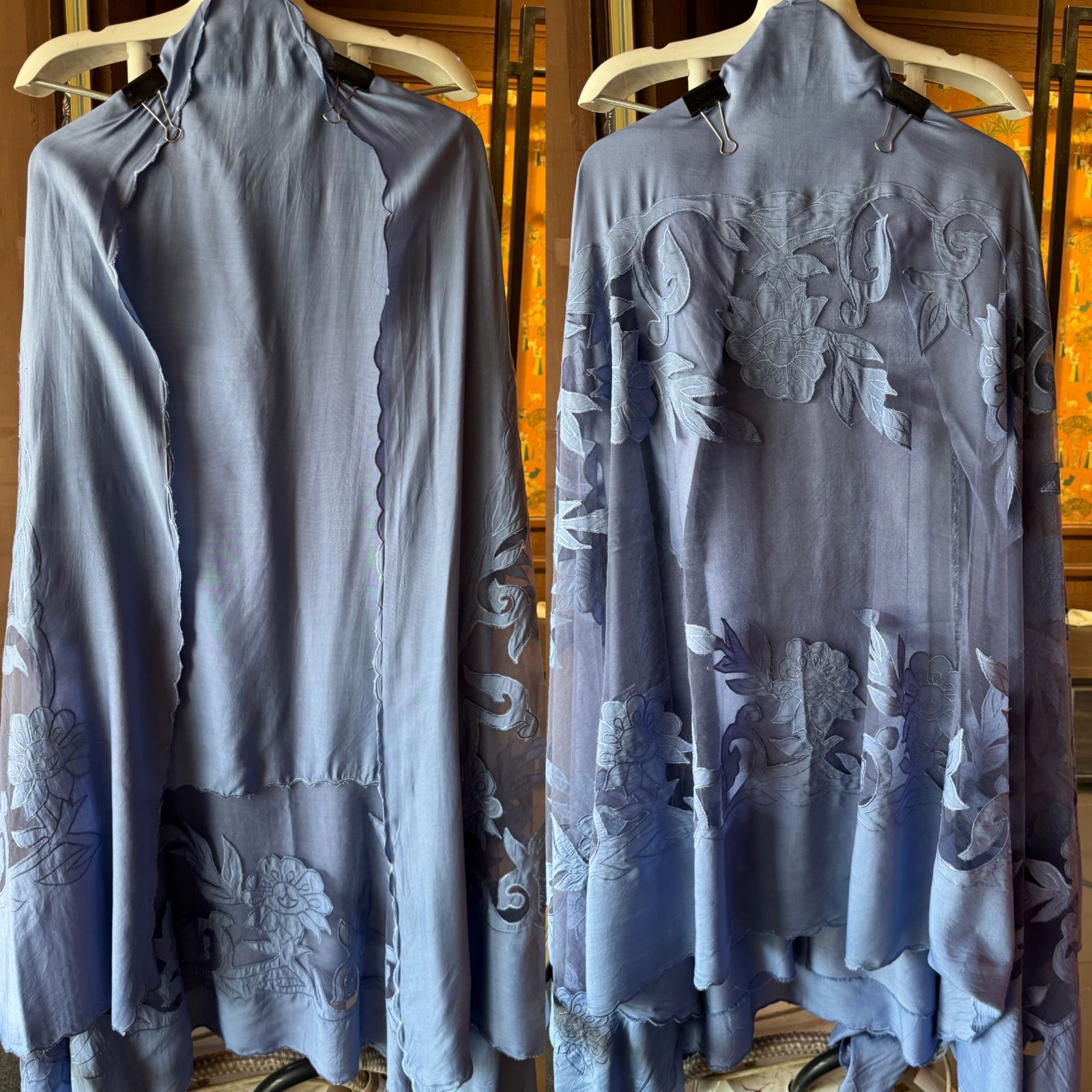 Pure Mul Mul soft cotton muslin unstitched Kurta with Appliqué work