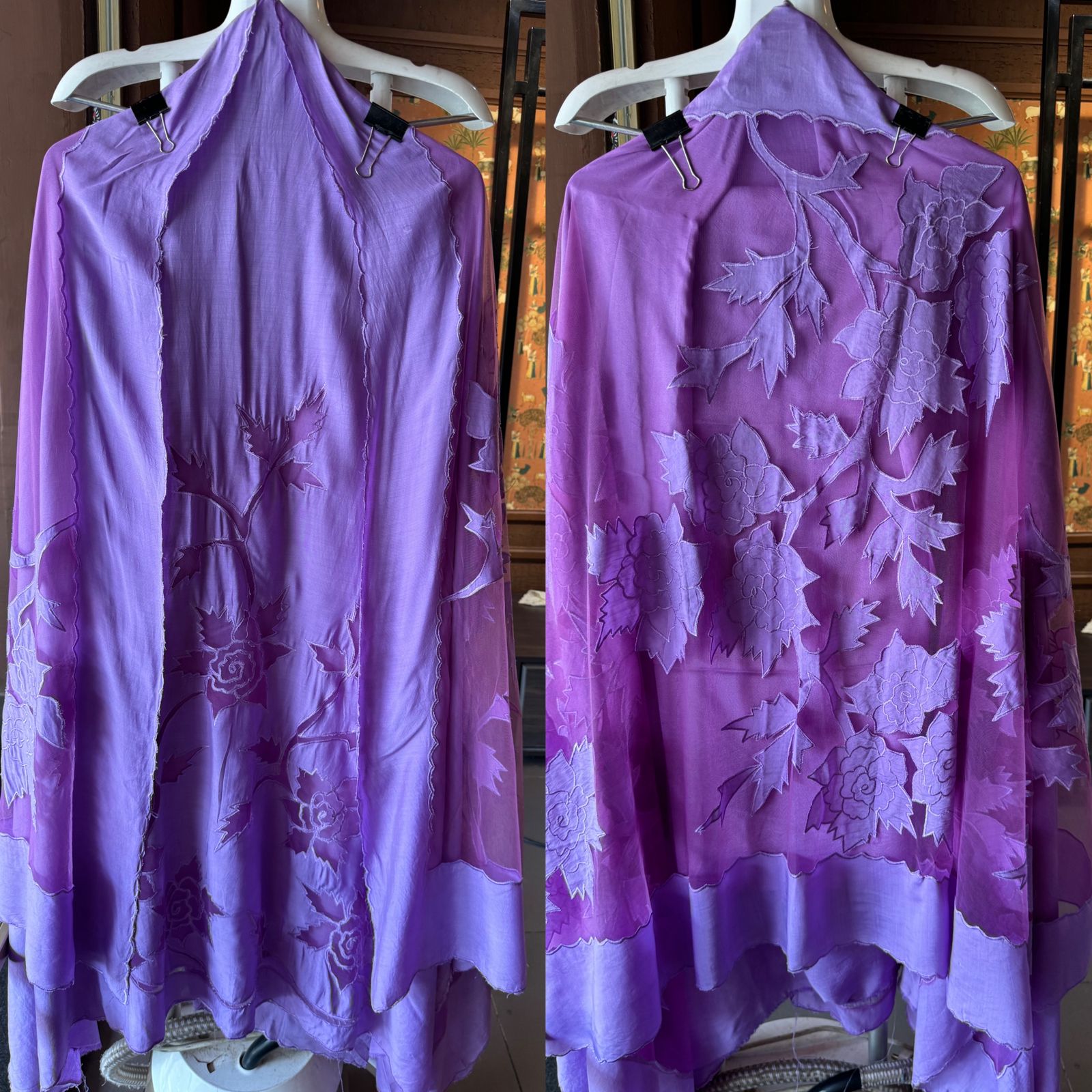 Pure Mul Mul soft cotton muslin unstitched Kurta with Appliqué work