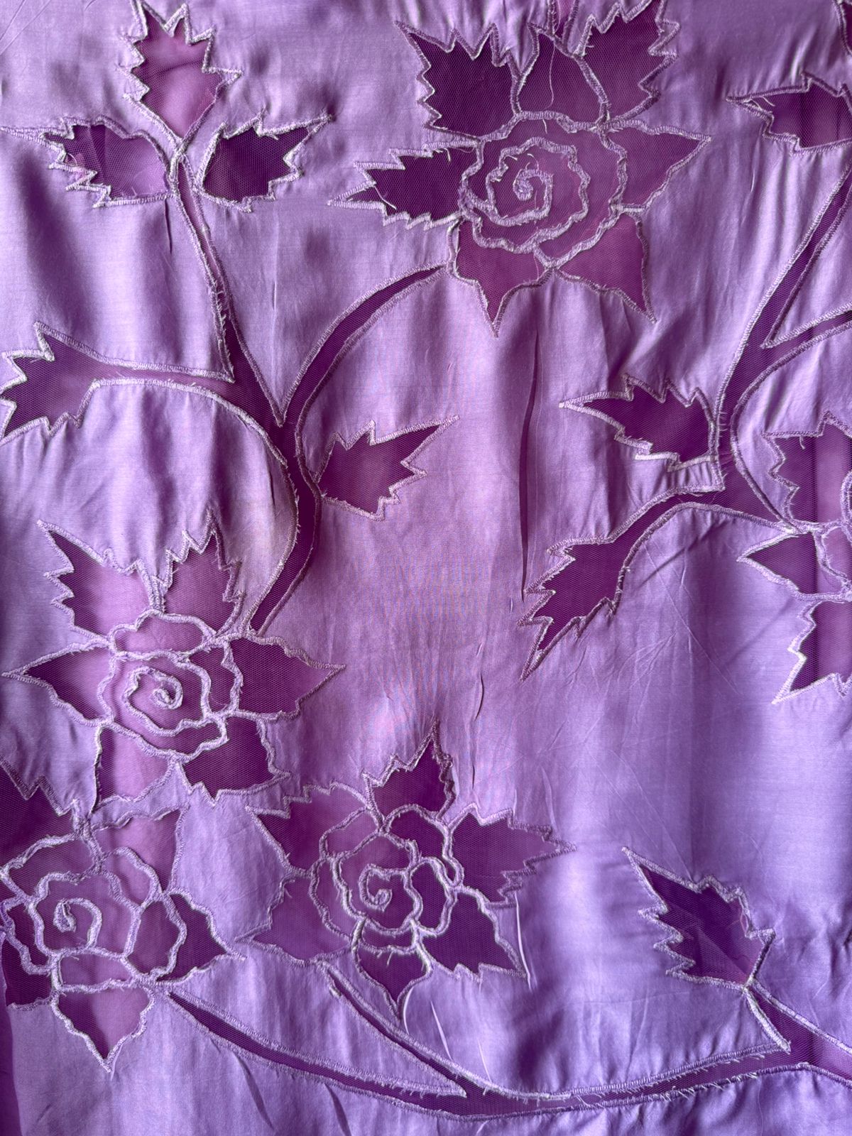 Pure Mul Mul soft cotton muslin unstitched Kurta with Appliqué work