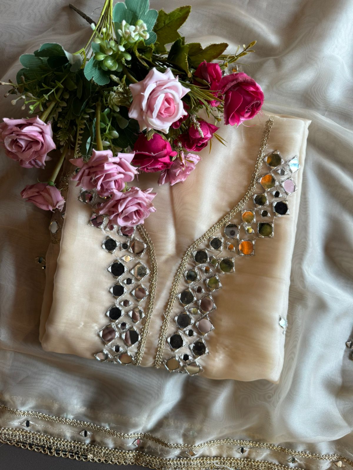 Soft organza unstitched Suits