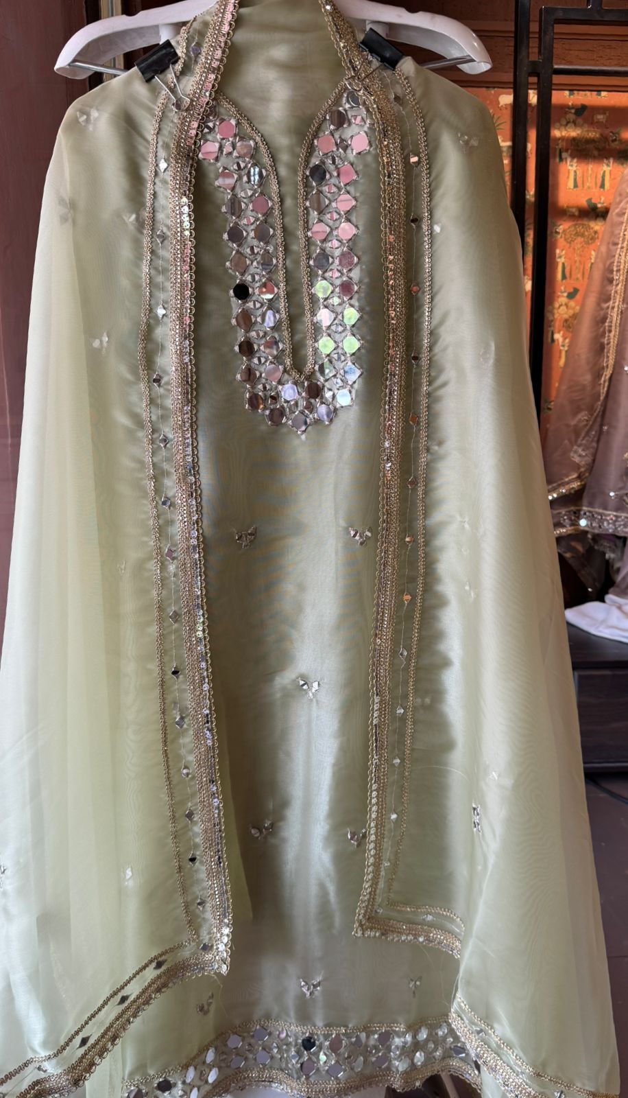 Soft organza unstitched Suits