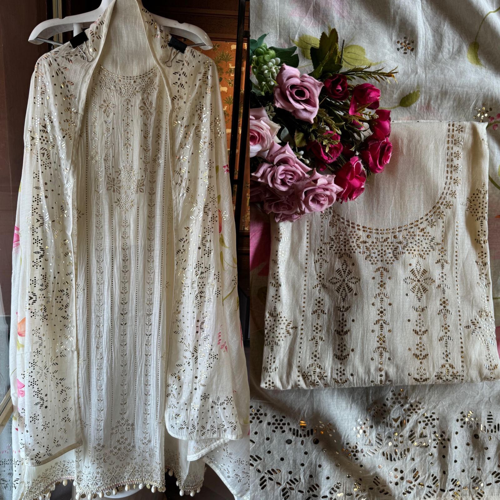 SHOP OUR NEW DESIGN ON MUL CHANDERI WITH BRUSH PAINTED DUPATTA