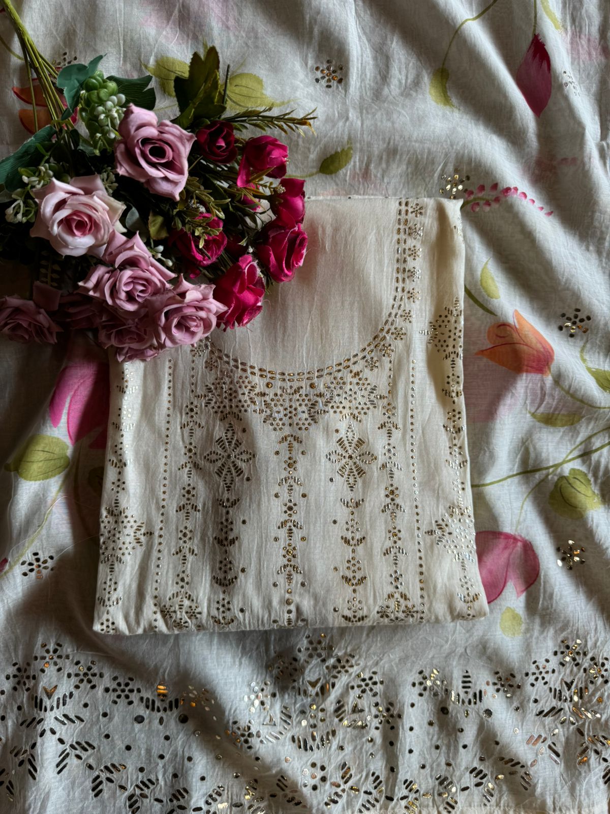 SHOP OUR NEW DESIGN ON MUL CHANDERI WITH BRUSH PAINTED DUPATTA