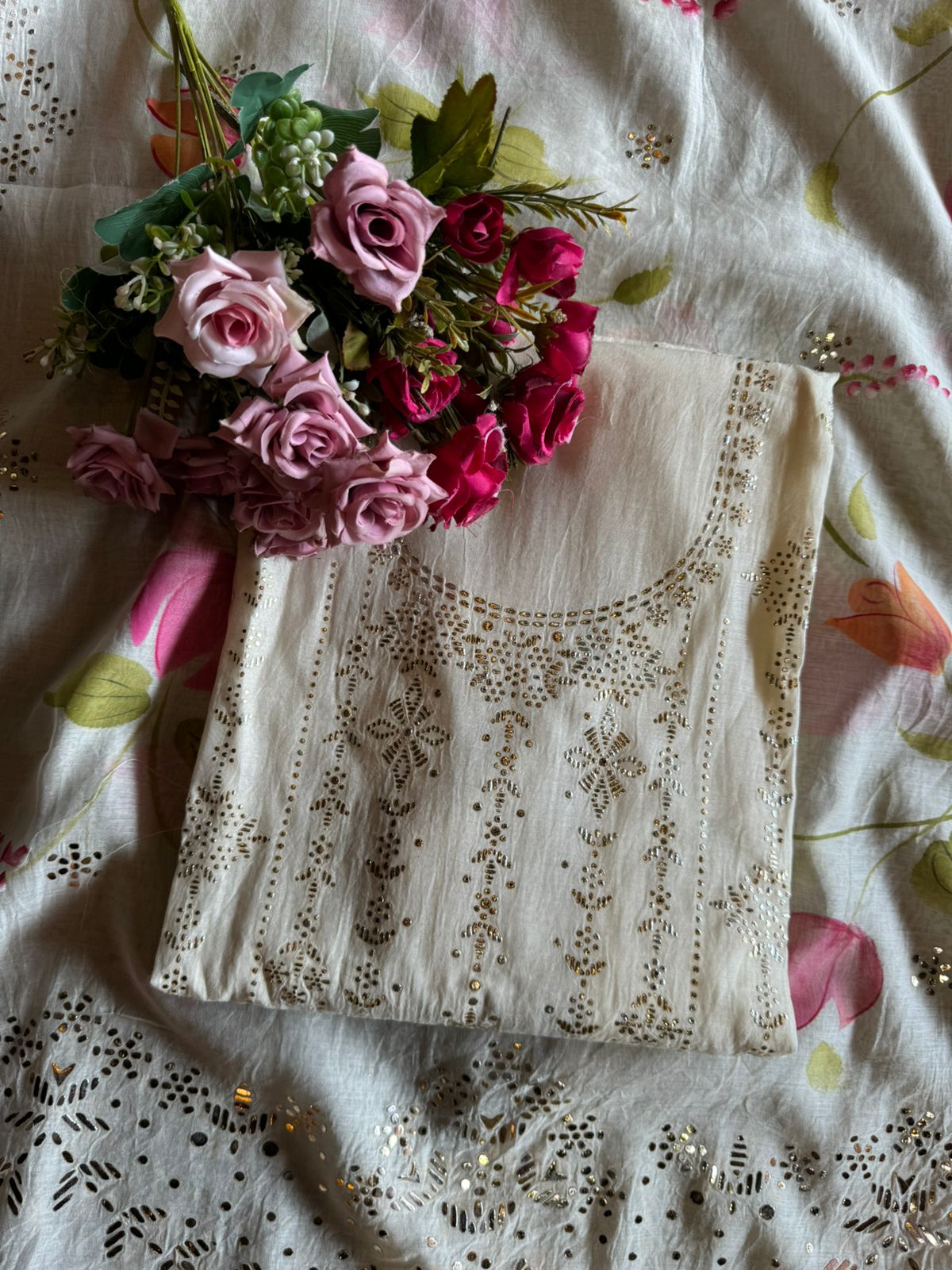 SHOP OUR NEW DESIGN ON MUL CHANDERI WITH BRUSH PAINTED DUPATTA