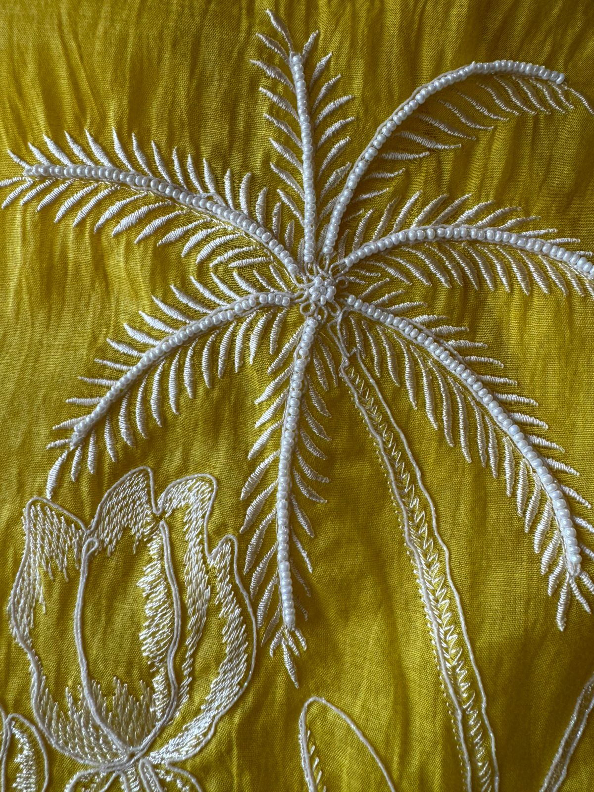 Pure Mul chanderi Unstitched suit design With embroidered Neck Patti