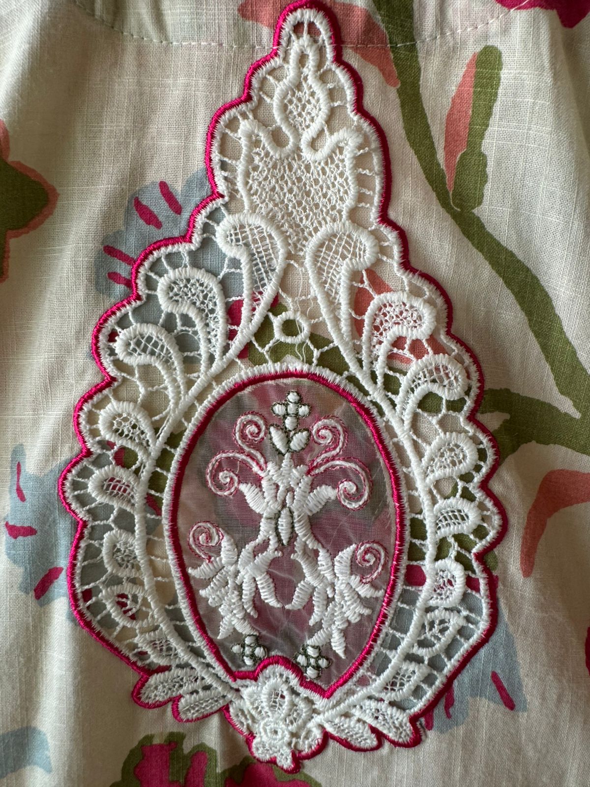 Pure Cotton linen digital printed Stitched Set, Floral digital printing done