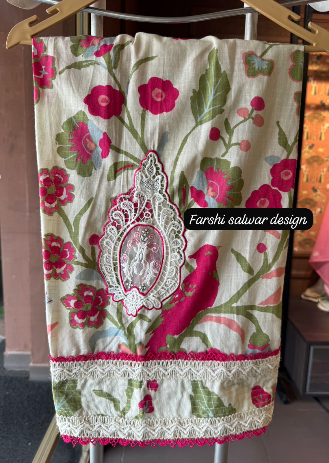 Pure Cotton linen digital printed Stitched Set, Floral digital printing done